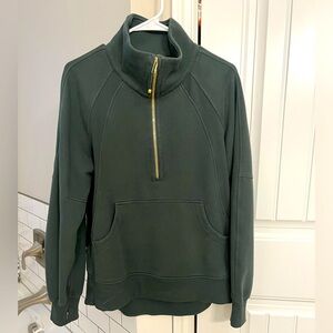Lululemon Scuba Oversized 1/2 Zip Long in Pine, Size S, Worn Once!!!